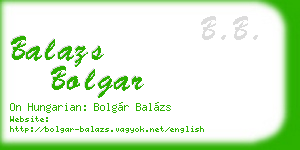 balazs bolgar business card