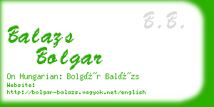 balazs bolgar business card